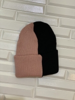 کلاه زمستانی دو رنگ مشکی کالباسی