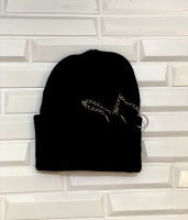 کلاه زمستانی زنجیر دار رنگ مشکی