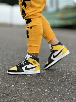 کتونی ساقدار Nike Jordan زرد مشکی سفید