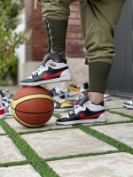 کتونی ساقدار Nike Jordan سفید مشکی قرمز