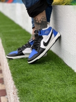 کتونی ساقدار Nike Jordan سفید آبی مشکی