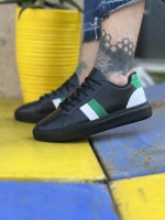 کفش کتونی مدل ونس پرچمی مشکی سبز سفید