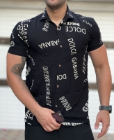 پیراهن هاوایی مدل دی اند جی مشکی